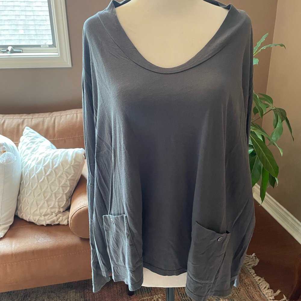 Indigenous Charcoal Tunic with Pockets